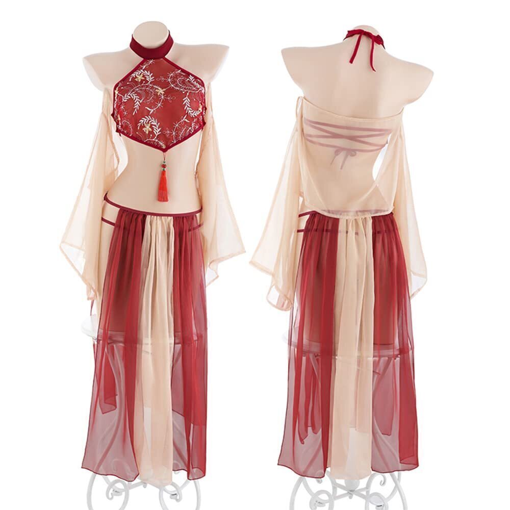 8515 Asian Chinese Geisha Cosplay Chinese Style Cheongsam Lingerie Japanese